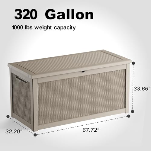320 Gallon Outdoor Deck Box