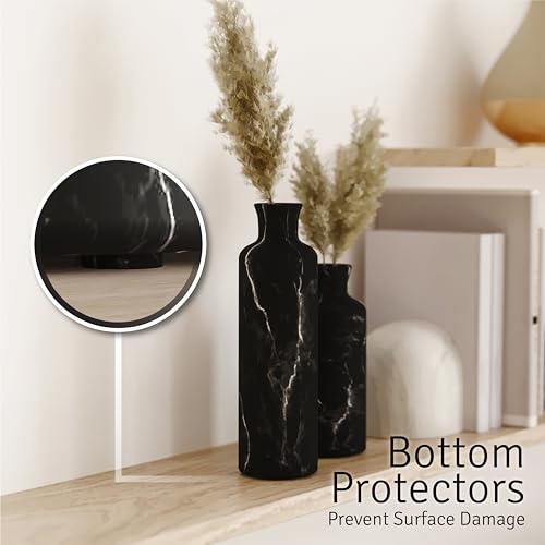 Black Marble Look 3pc Vase Set (3 Count)