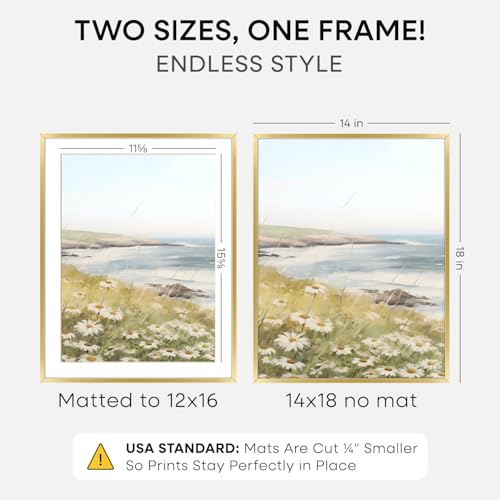 14x18 Gold Picture Frame (3 Count)