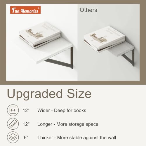 White Floating Shelves Set of 3