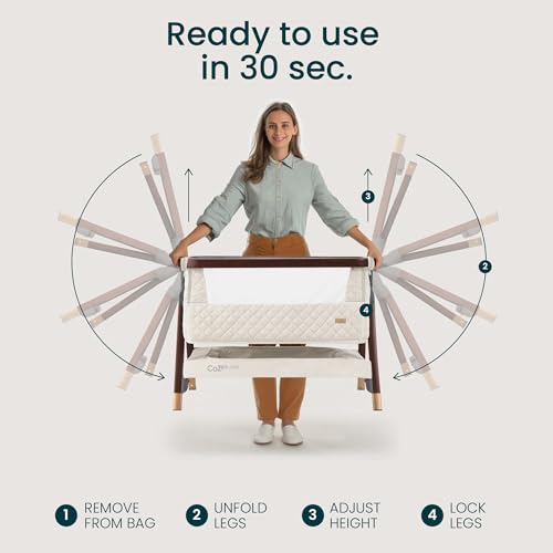 CoZee® Luxe Bedside Bassinet & Sleeper