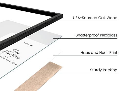 18x24 Black Oak Frame Set of 1