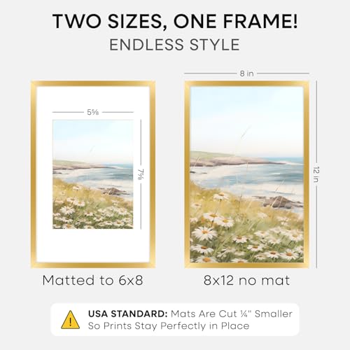 8x12 Gold Picture Frame
