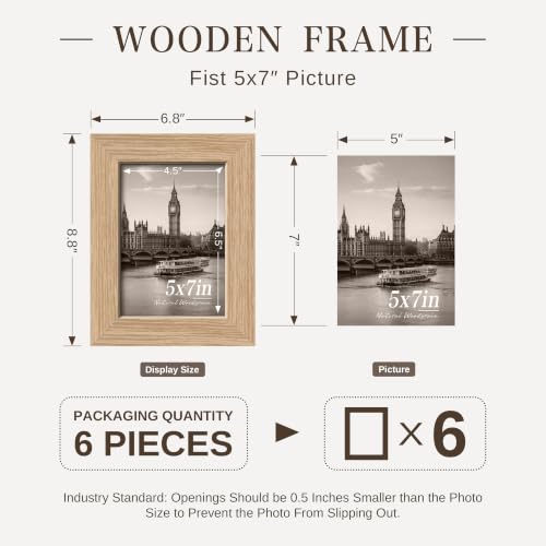 5x7 Picture Frame Set of 6