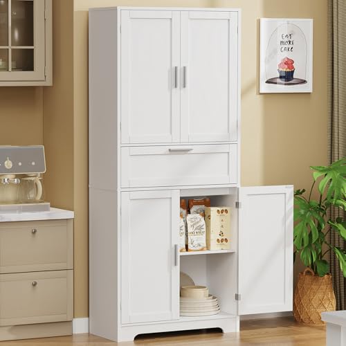 67" Tall Storage Cabinet with Adjustable Shelf & 1 Large Drawer