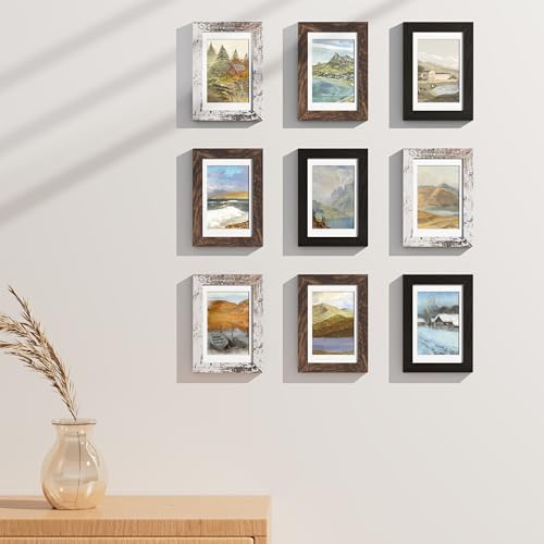 4x6 Picture Frames Set of 9 (9 Count)