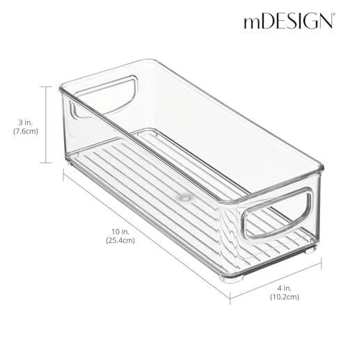 Plastic Bathroom Storage Container Bins w (4 Count)
