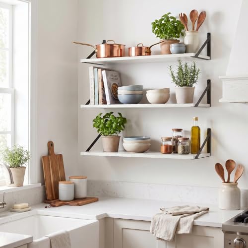 White Floating Shelves 24 Inch Long