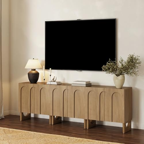 Jett Mid Century Modern Wood Credenza Storage Cabinet