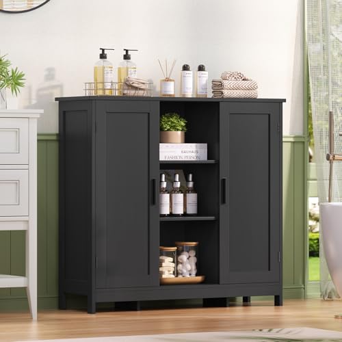 Storage Cabinet with 2 Doors and 4 Storage Shelves