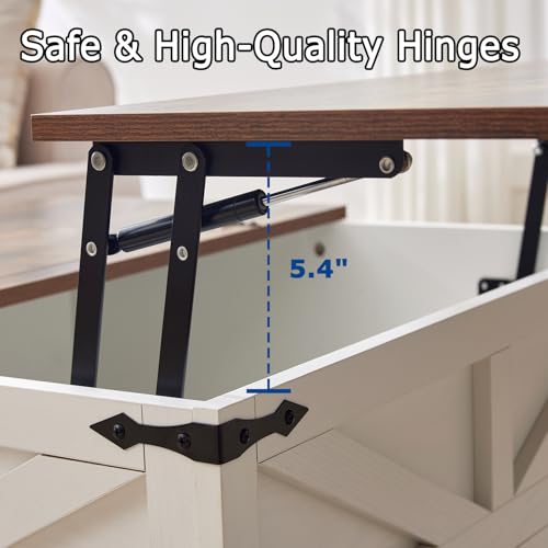 Farmhouse Coffee Table and End Table Set with Charging Station 3 Piece Set (3 Count)