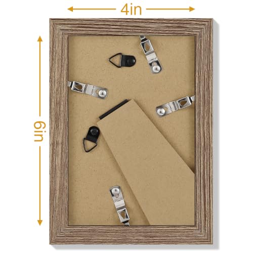 4x6 Picture Frames Set of 9 for Wall Mount or Tabletop (9 Count)