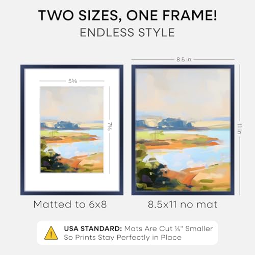 8.5x11 Blue Picture Frame