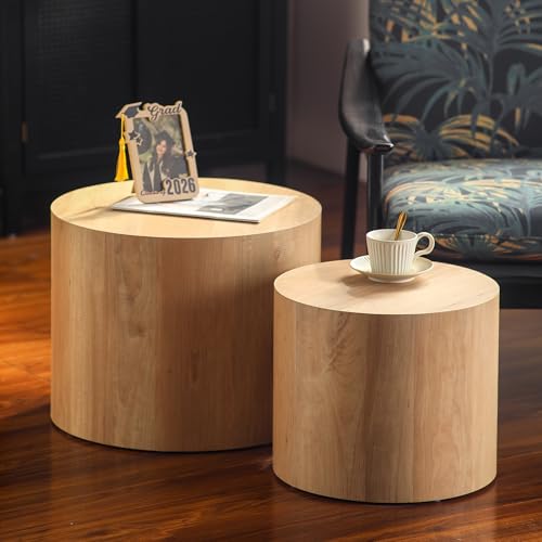 Nesting Round Coffee Table Set of 2 (2 Count)