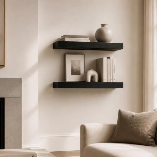 Floating Shelves 3 inch Thick for Wall Set of 2