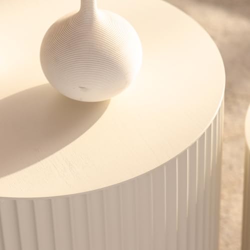 27.56" Nesting Round Coffee Table Set of 2 (2 Count)