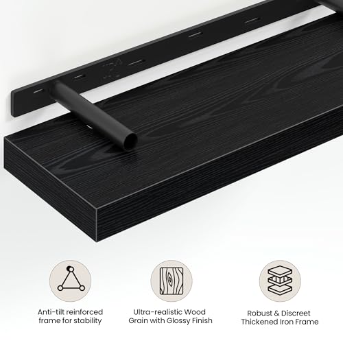 48 Inch Floating Shelves Wall Mounted for Display (2 Count)