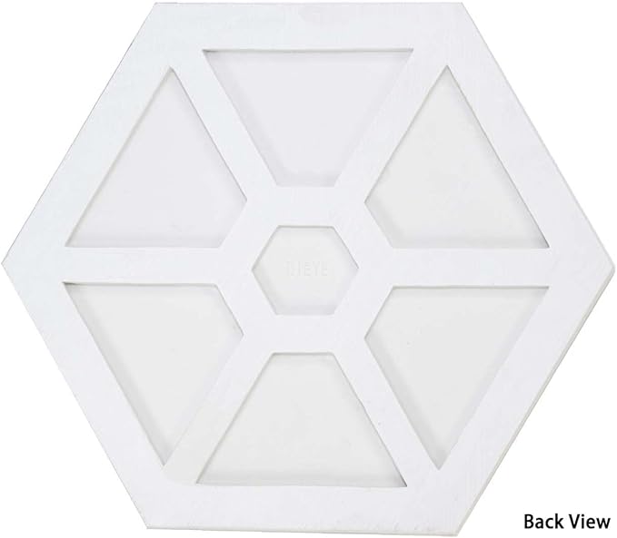 Bieye MSS003 Tiffany Style Stained Glass Mosaic Decorative Stepping Stone for Garden Decor (13" Hexagonal, Hummingbird)