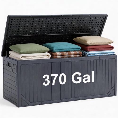 370 Gallon Extra Large Deck Box Waterproof