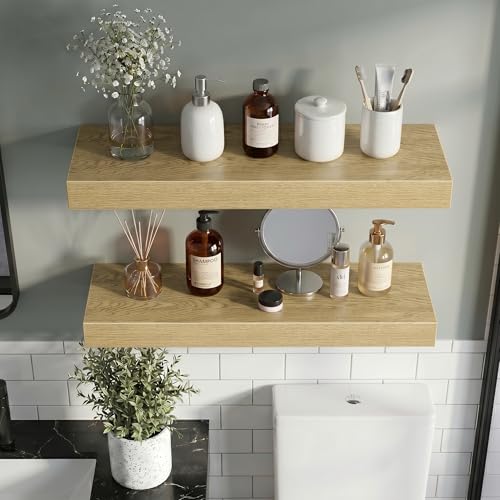 24 Inch Floating Shelves Wall Mounted for Display (2 Count)