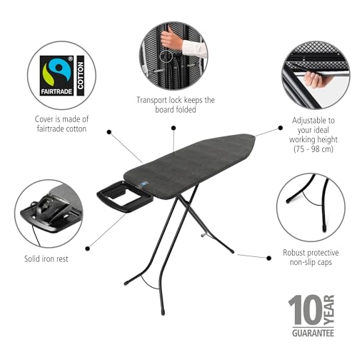 XL Comfort Ironing Board with Solid Steam Iron Rest