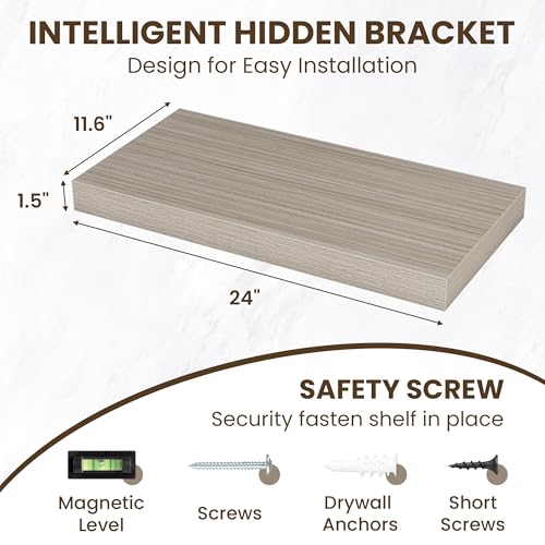 36 Inch Floating Shelves for Wall Set of 2