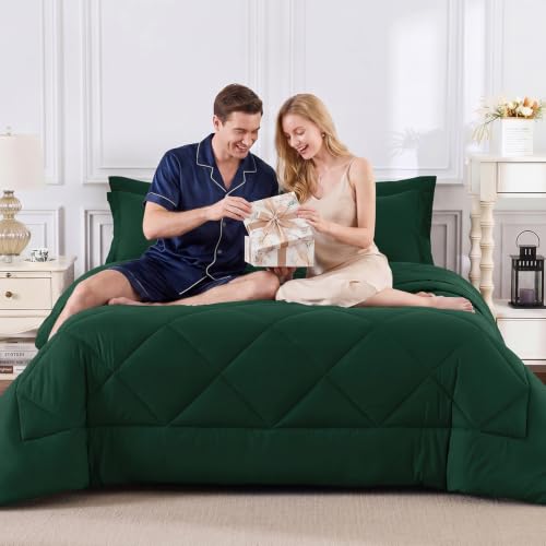 Super King Comforter Set Emerald Green