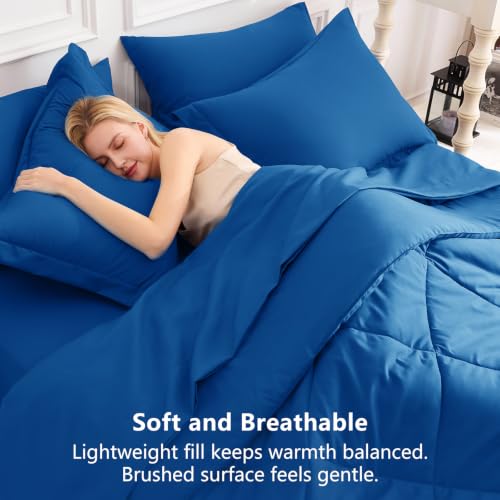 Oversized Queen Comforter Set Classic Blue