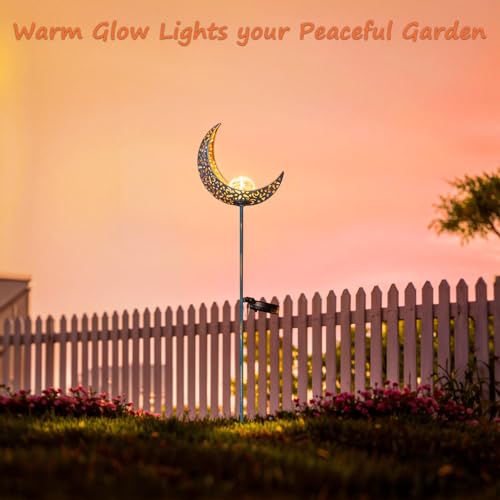 Moon Solar Garden Lights Outdoor Stakes