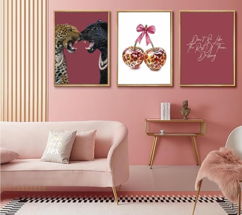 3Pcs Cheetah Canvas Wall Art (3 Count)
