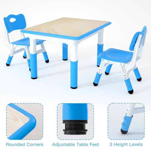 Kids Study Table and 2 Chairs Set