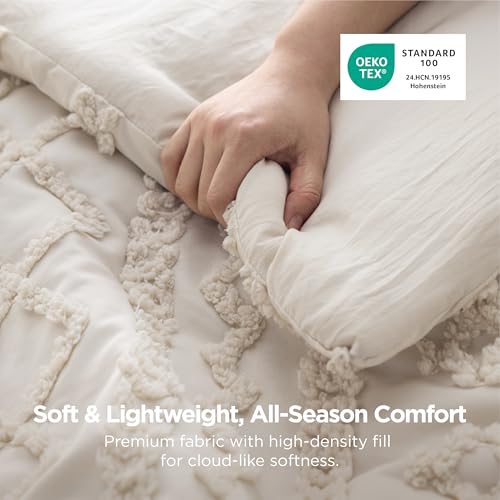 Tufted Boho Comforter Set King Size