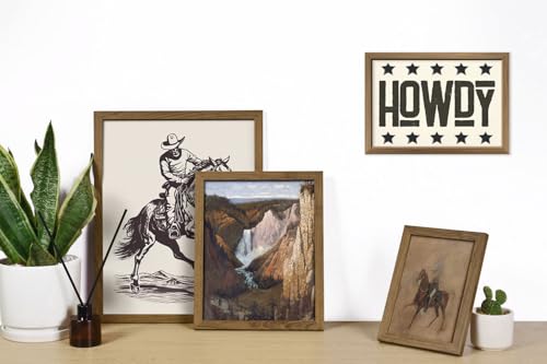 16 PCS Framed Western Wall Art Decor (16 Count)
