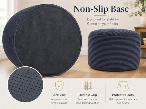 Round Stuffed Pouf Ottoman