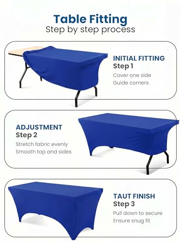 Spandex Table Cloth 2 Pack [6FT (2 Count)