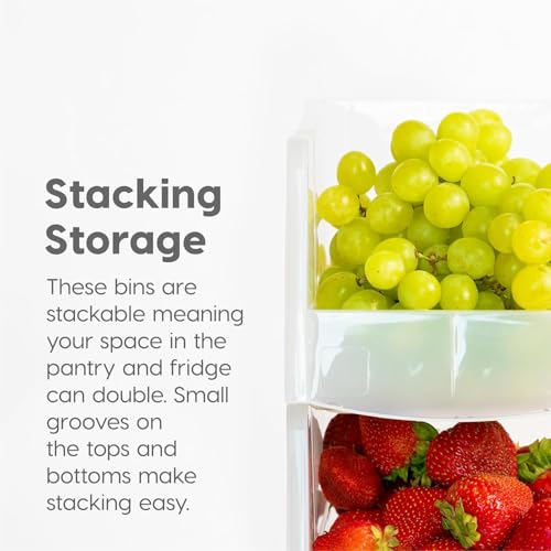 8-Pack, Medium Clear Stackable Storage Bins (8 Count)