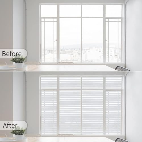 Window Privacy Film Striped with Tools