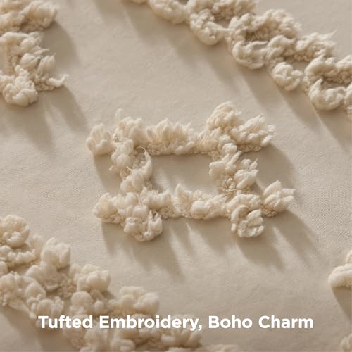 Tufted Boho Comforter Set Twin Size