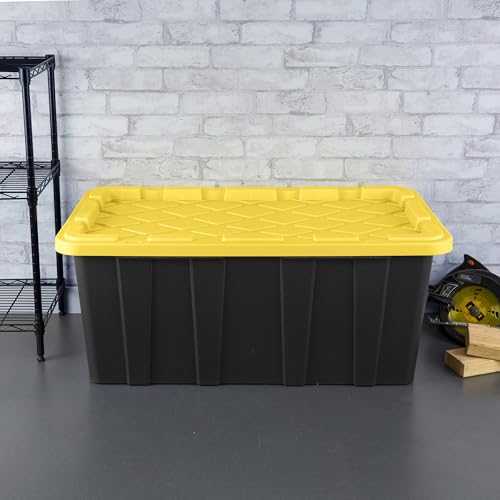 Industrial Storage Tote with Lids for Garage (12 Count)