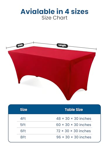 Spandex Table Cloth 2 Pack [8FT (2 Count)