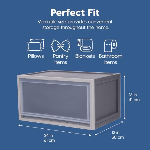 53 Qt Stackable Storage Bins (3 Count)