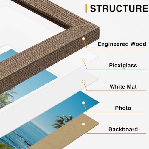 12x12 Picture Frames Set of 9 for Wall Mounting (9 Count)