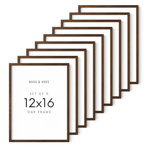 Walnut Wood 12x16 Picture Frames (9 Count)