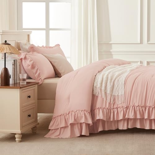 Blush Ruffle Oversized King Comforter Set