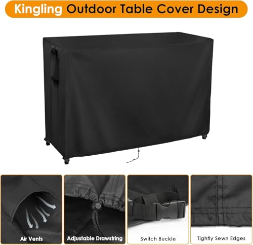 Outdoor Table Cover Waterproof Rectangular 86"L x 43"W x 44"H