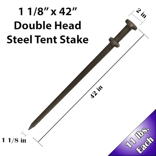 Heavy Duty Double Head Tent Stakes (4 Count)