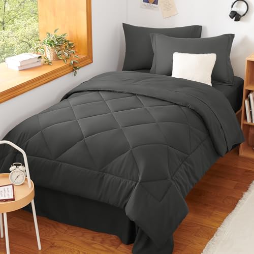 Twin XL Comforter Set Dark Grey