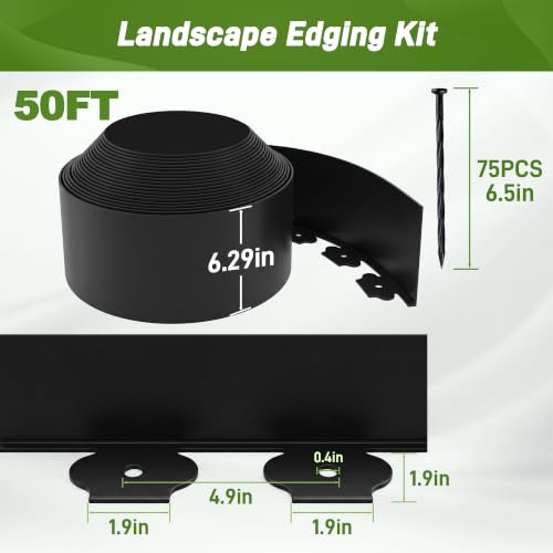 Extra 6.29" x 50' Landscape Edging