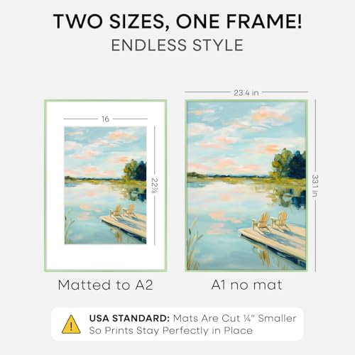 A1 Green Poster Frame