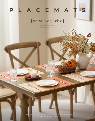Woven Vinyl Fall Placemats Set of 24 (24 Count)